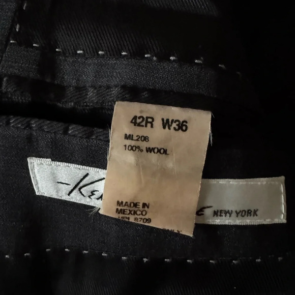 Kenneth Cole New York Mens Gray Two Button Blazer Jacket 100% Wool Size 42R - Picture 6 of 6